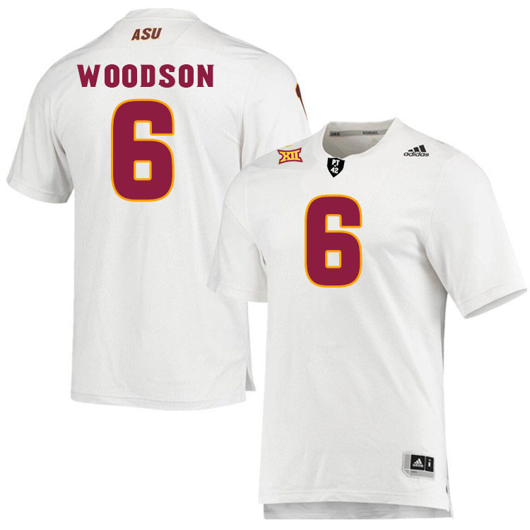 #6 Darren Woodson Arizona State Sun Devils College Football Jerseys Stitched-White